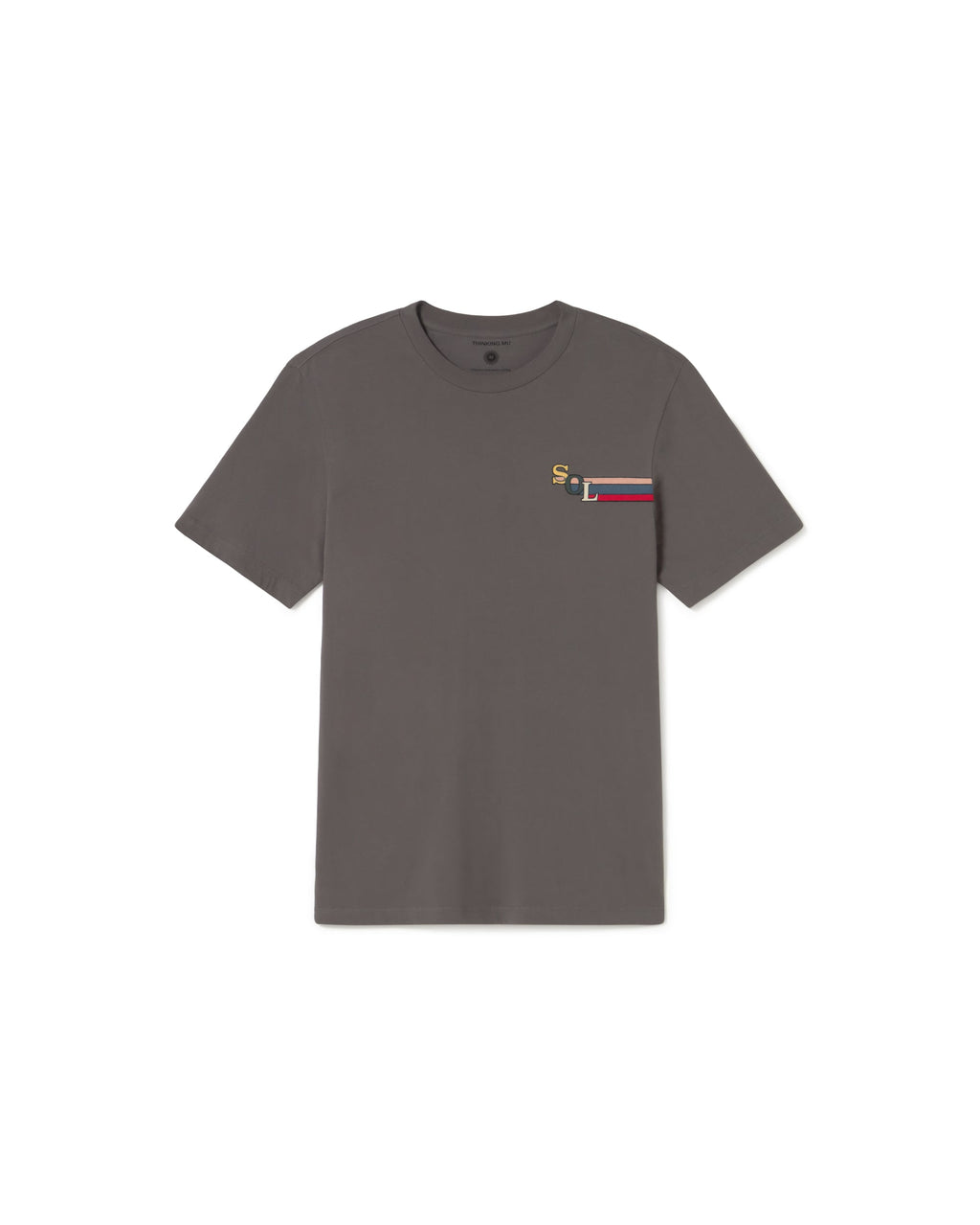 Camiseta gris sol sostenible - silueta 1
