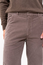 Pantaloni da carpentiere dritti in velluto a coste larghe - Tortora - Uomo