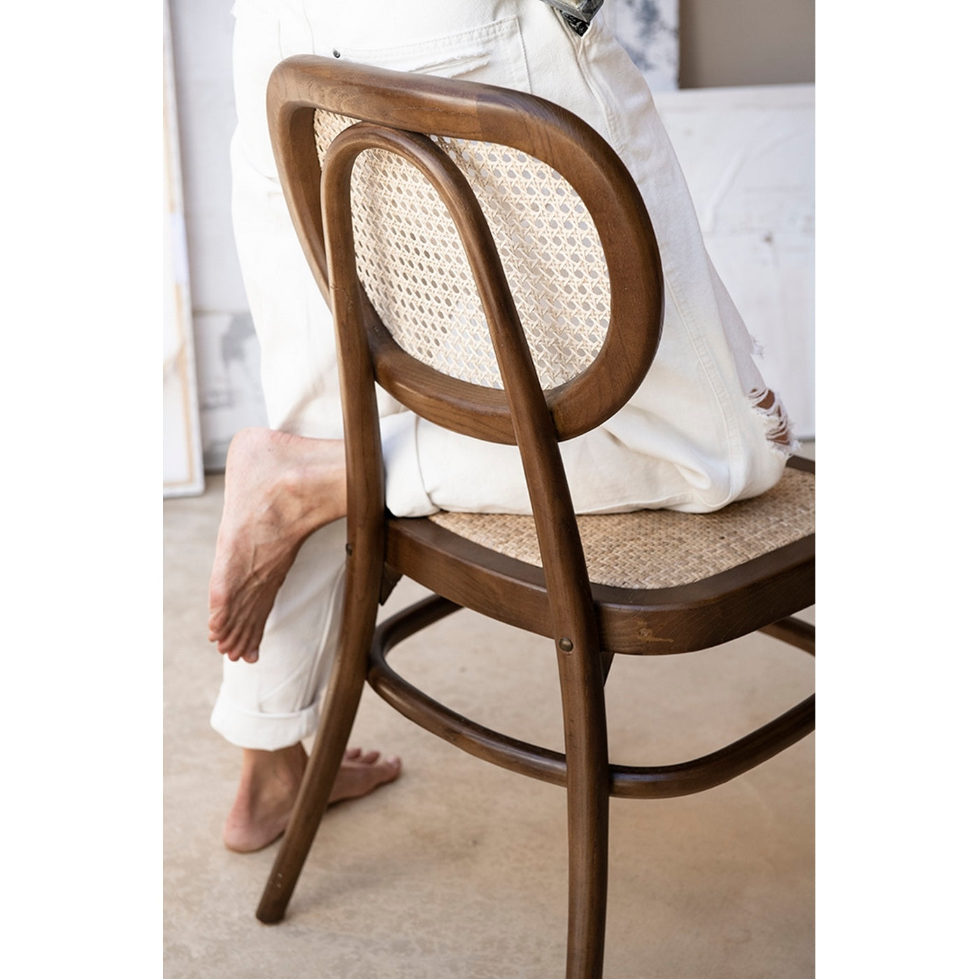 Chaise Eloise Salle Ã  Manger EN Bois D'Orme - Marron