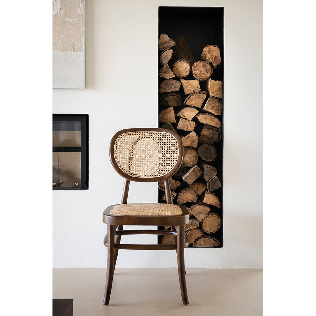 Chaise Eloise Salle Ã  Manger EN Bois D'Orme - Marron