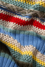Ärmellose Strickweste Multi Stripes Off White