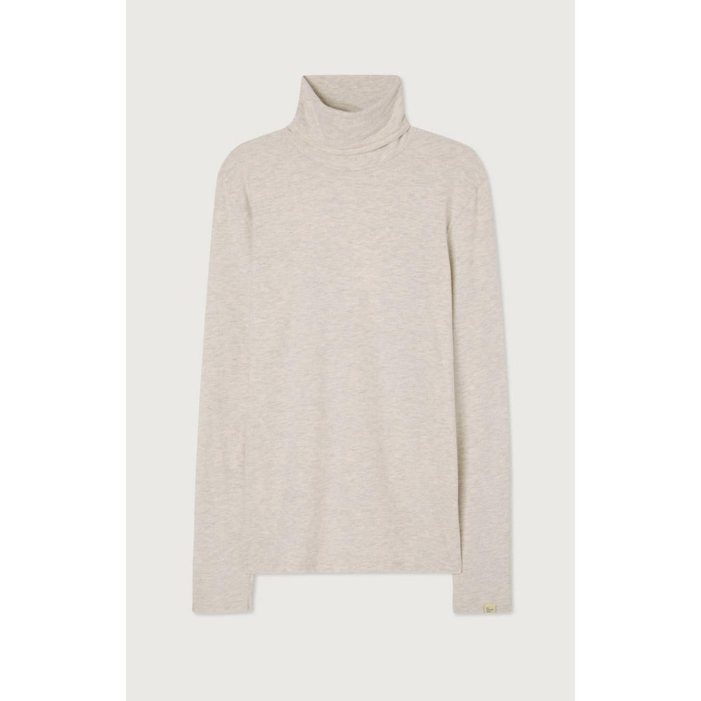 Roll-Neck T-Shirt - Claire De Lune Chine - Men's