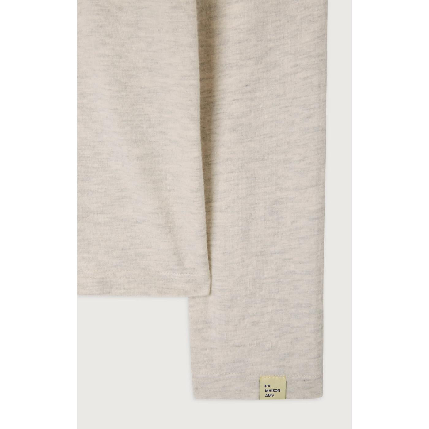 Roll-Neck T-Shirt - Claire De Lune Chine - Men's