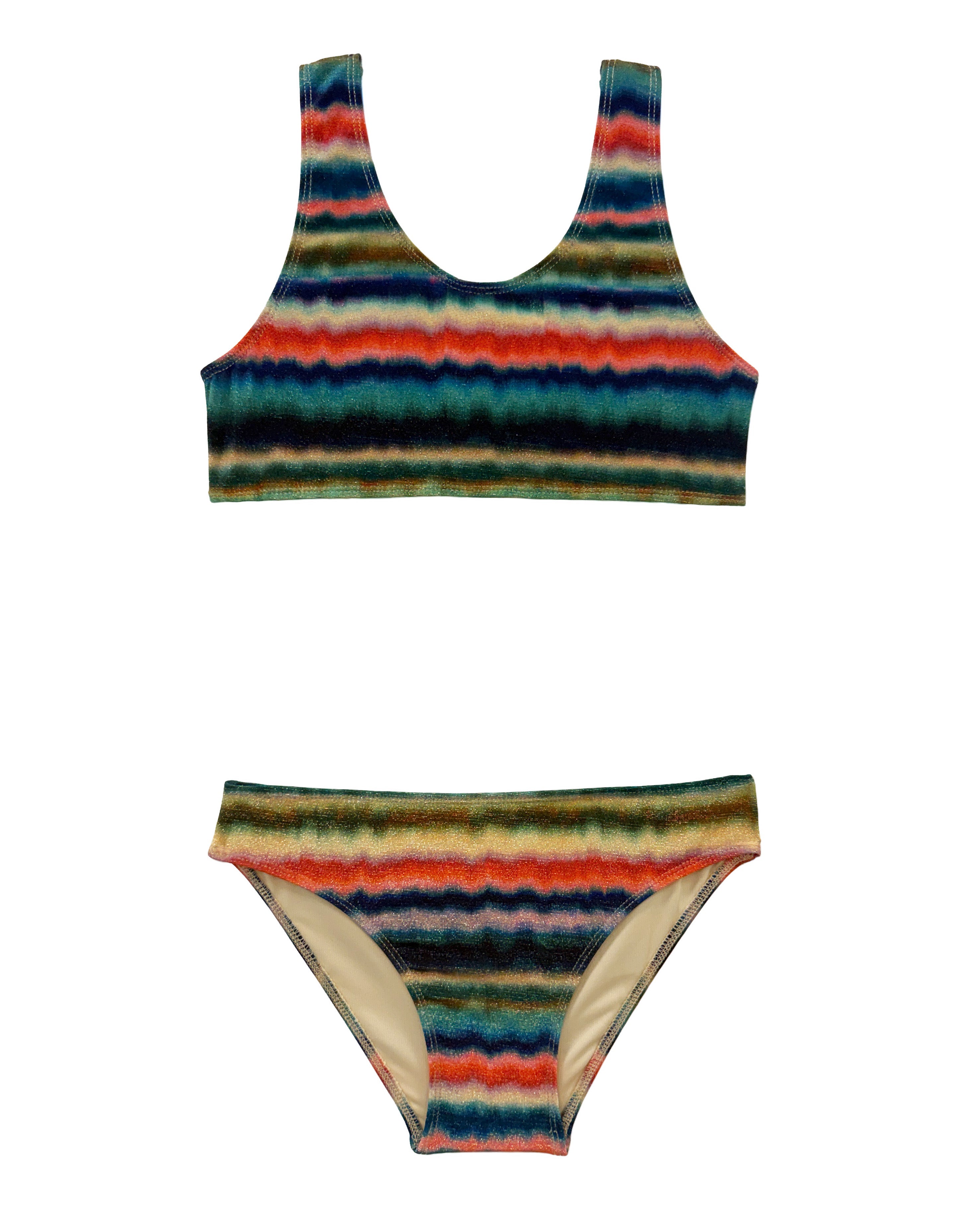 2 Piezas Lila Rayas Ocean