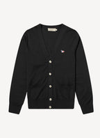 Maison Kitsune - Merinos Cardigan Tricolor Fox Patch - Black - Mixte