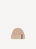 Maison Kitsune - Ribbed Lambswool Beanie - Beige Melange - Mixte