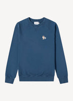 Maison Kitsune - Dressed Fox Patch Classic Sweatshirt - Blue Denim - Men's