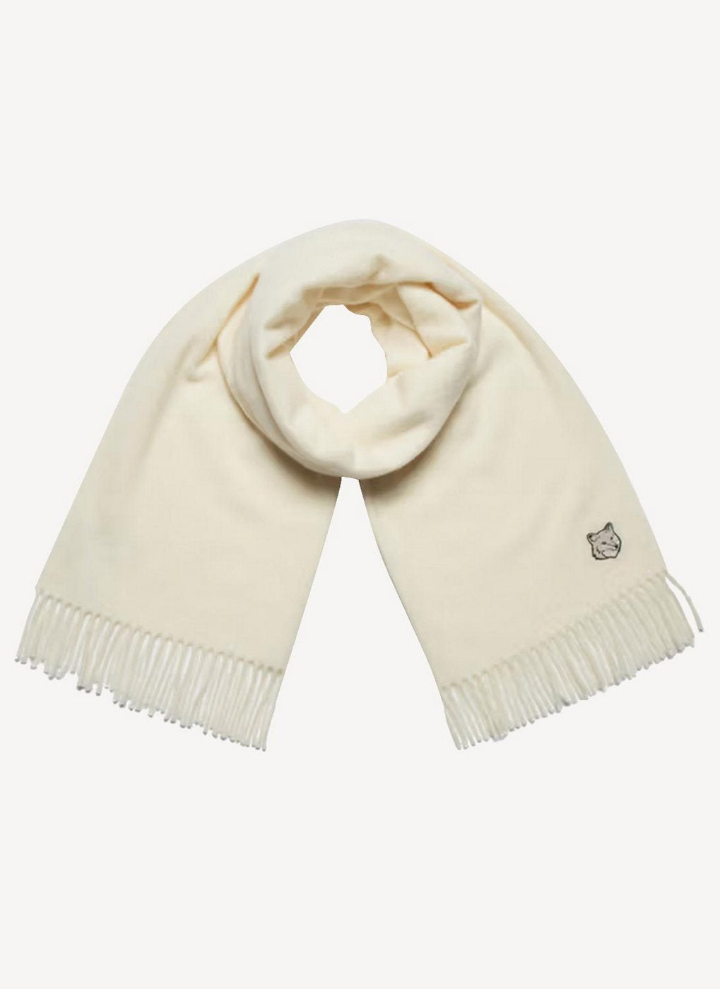 Maison Kitsune - Holiday Patch Scarf - Ecru - Homme