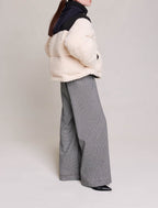 Maje - Down Jacket - Ecru And Black
