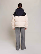 Maje - Down Jacket - Ecru And Black