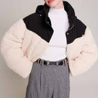 Maje - Down Jacket - Ecru And Black