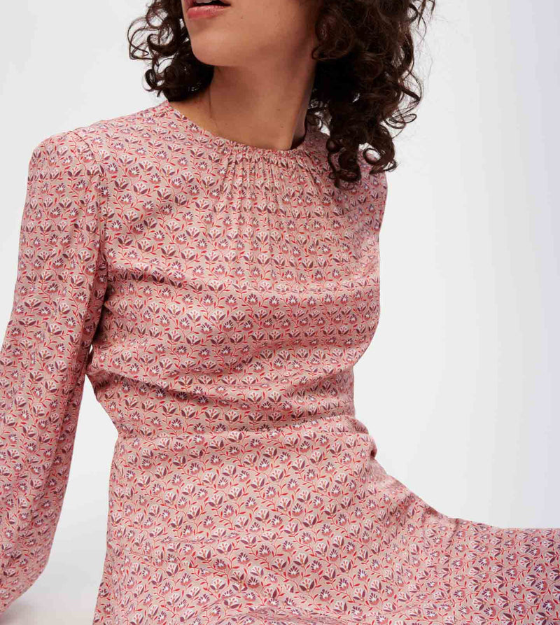 Maje - Vestido Rilivia - Mini Flores Rosas
