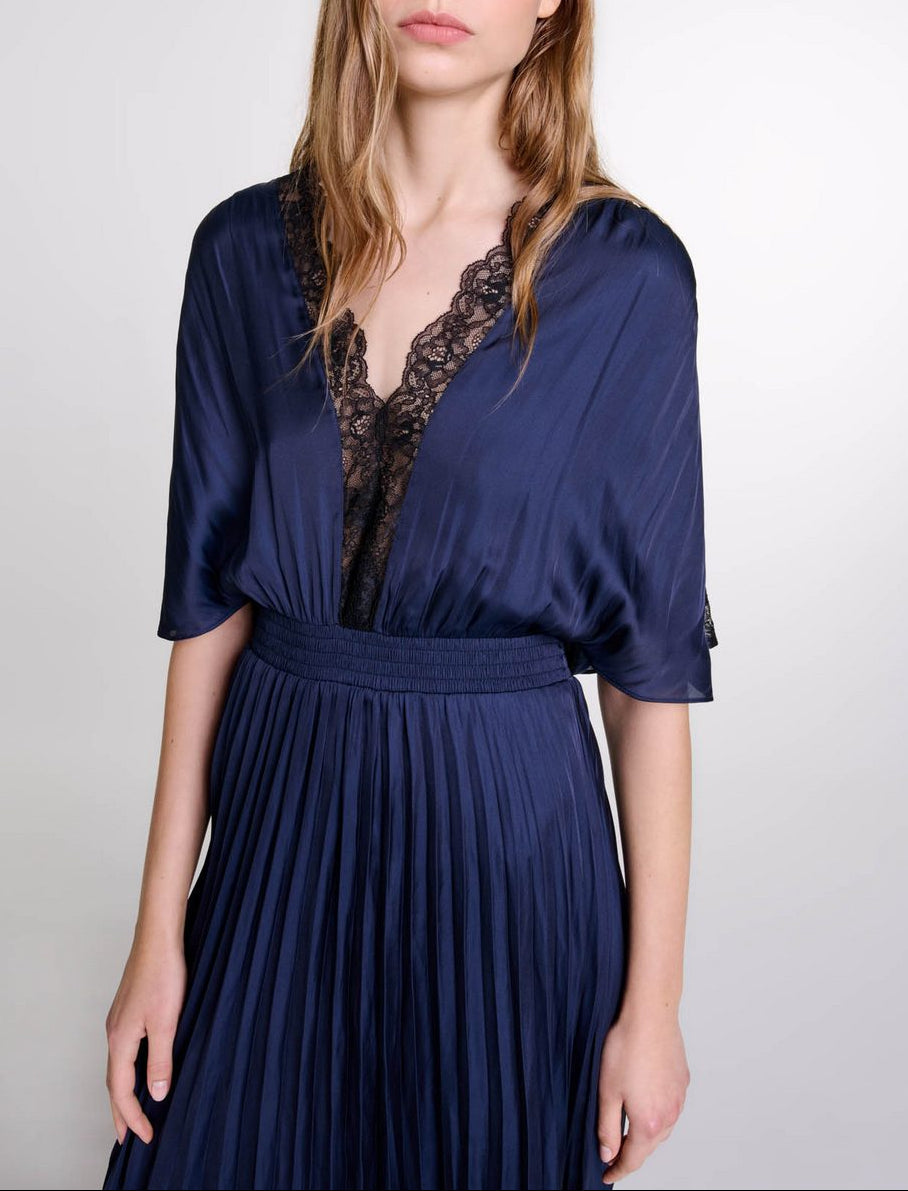 Robe Rachelace - Marine/Noir
