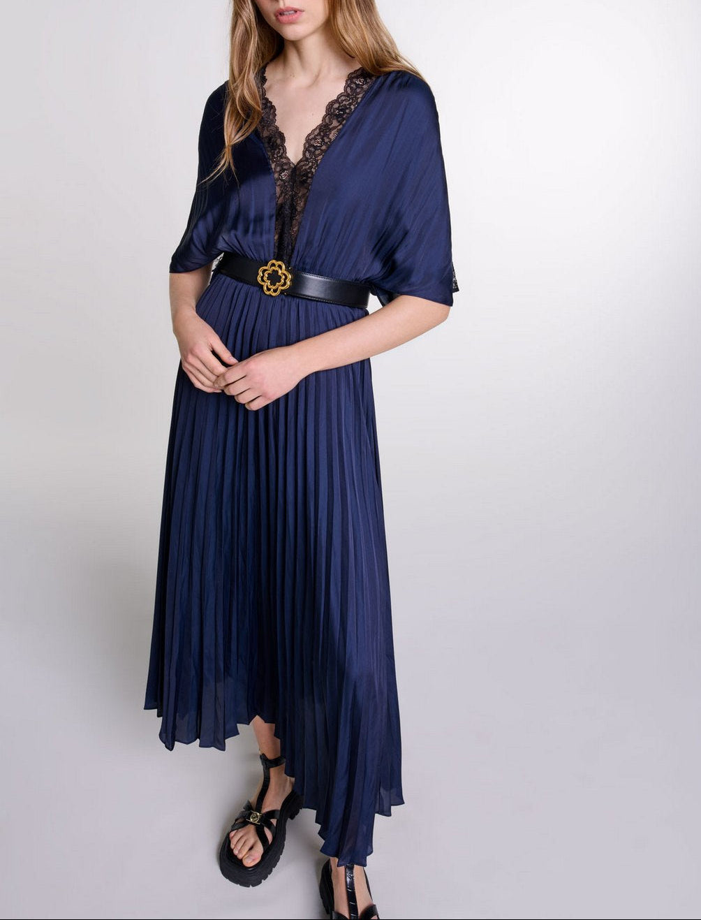 Robe Rachelace - Marine/Noir