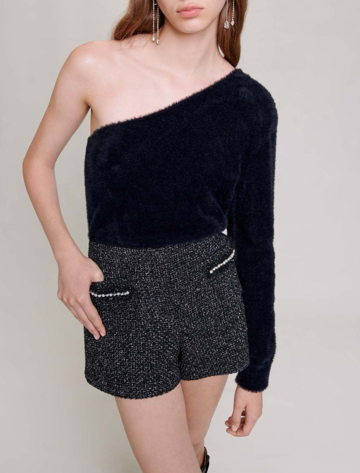 Pantalones cortos - Negro y plateado