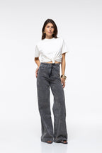 Jeans Lara - Strass Grå