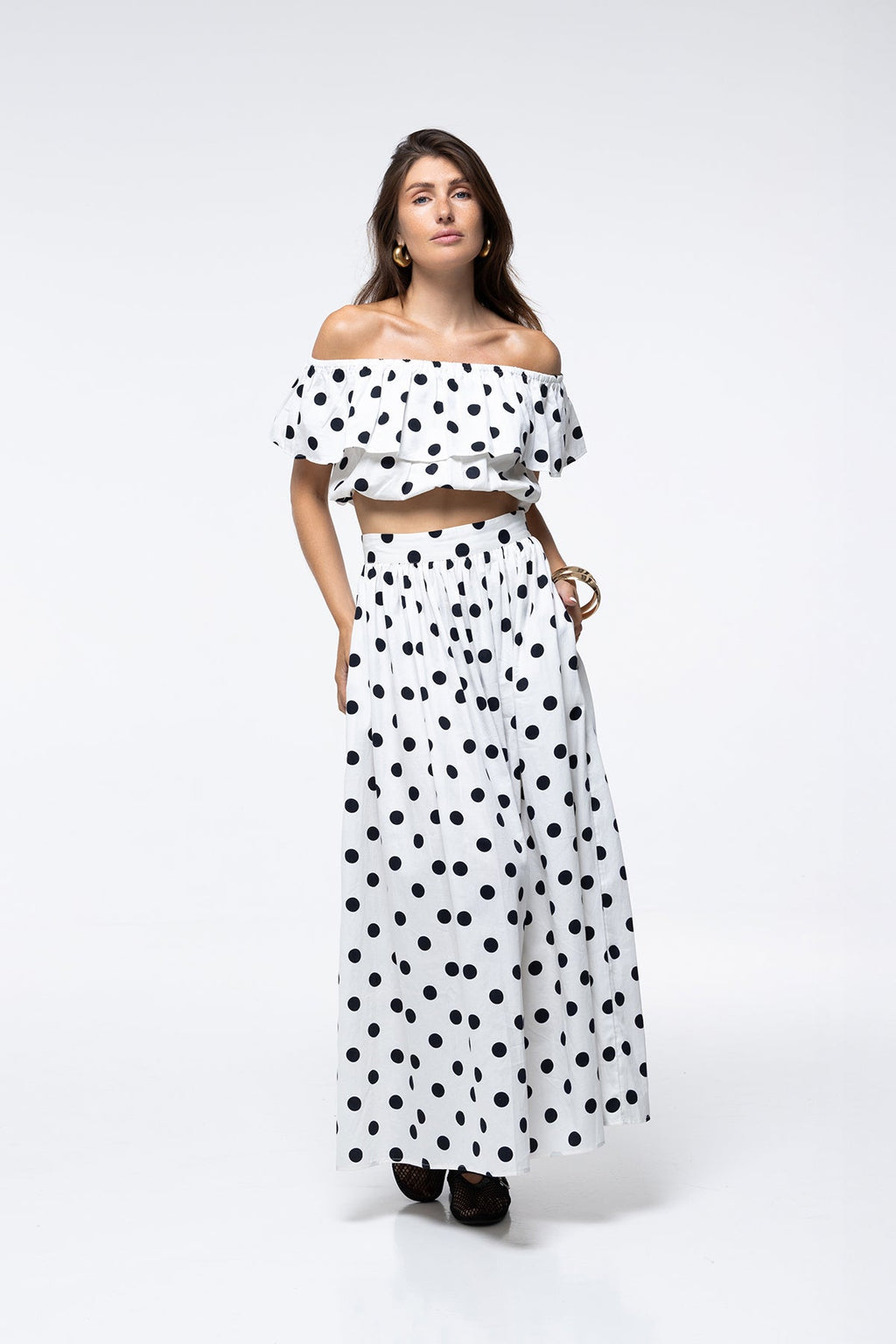 Falda Flavy - Lunares Blancos