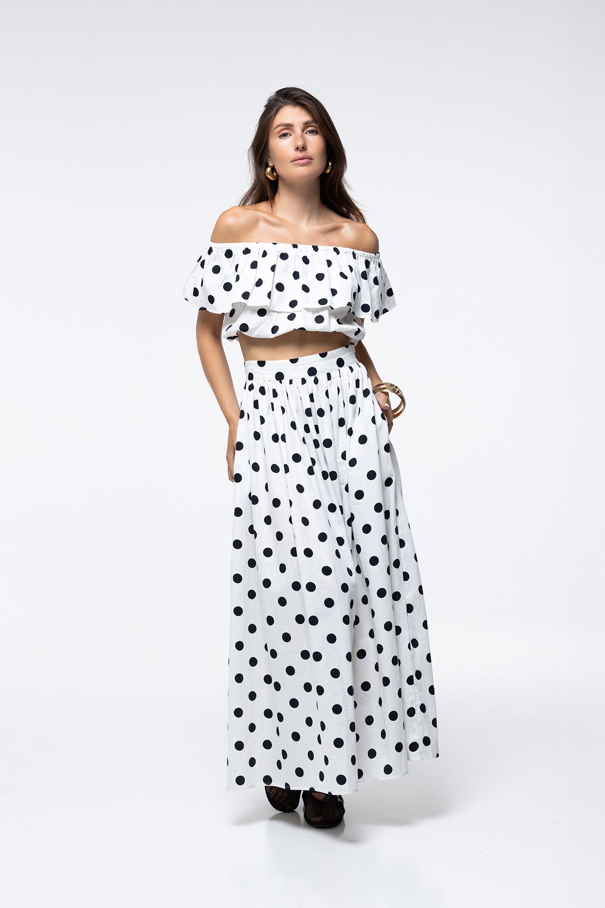 Falda Flavy - Lunares Blancos