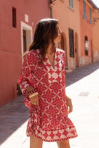 Bianca Dress - Red Lotus