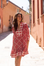 Bianca Dress - Red Lotus