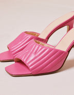 Mule en cuir fuchsia Martha - M.Moustache