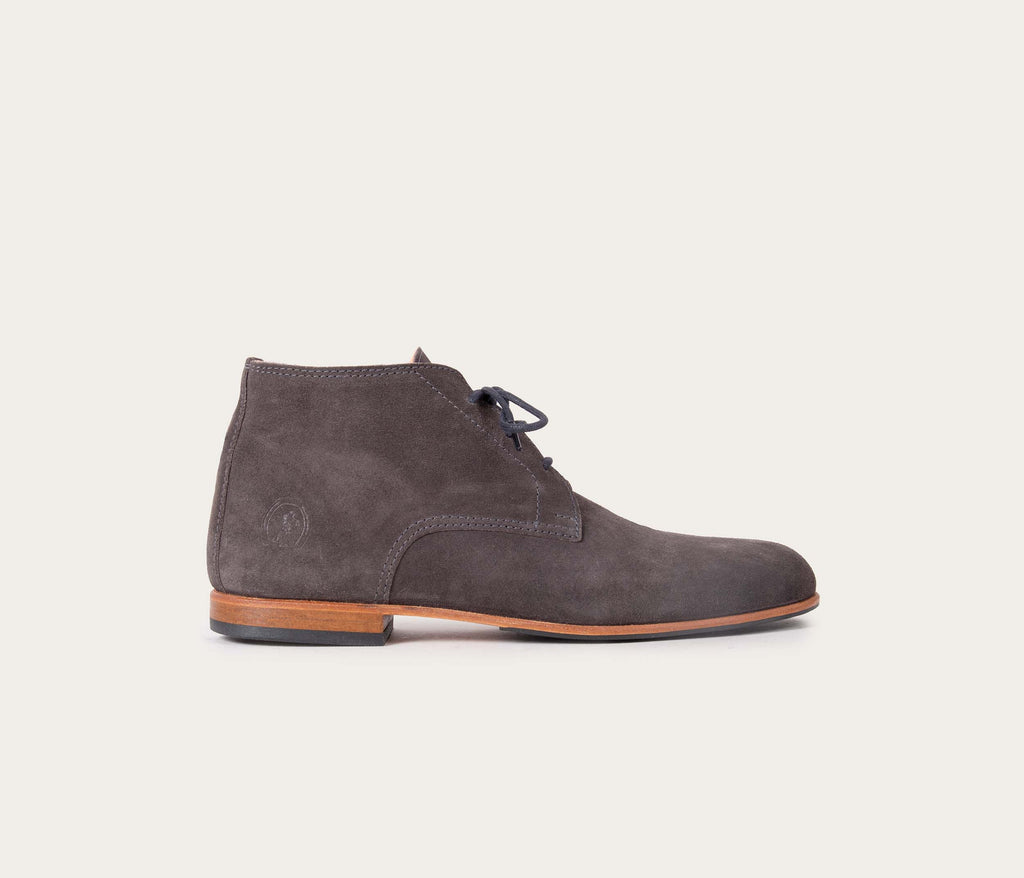 Derbies Martin - Velours Graphite - Homme