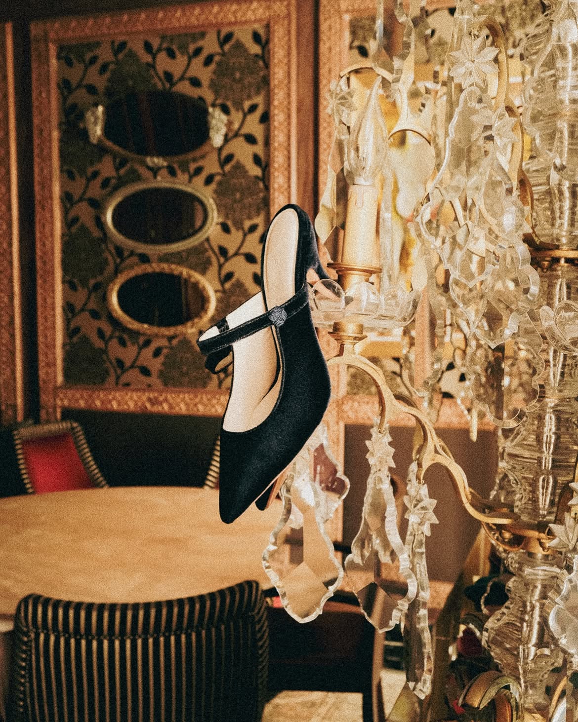 Mary Jane Velvet 75 Mules