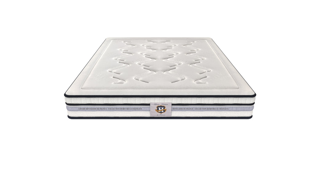 Chambourcy - Mattress + Box Spring Set - White/Black