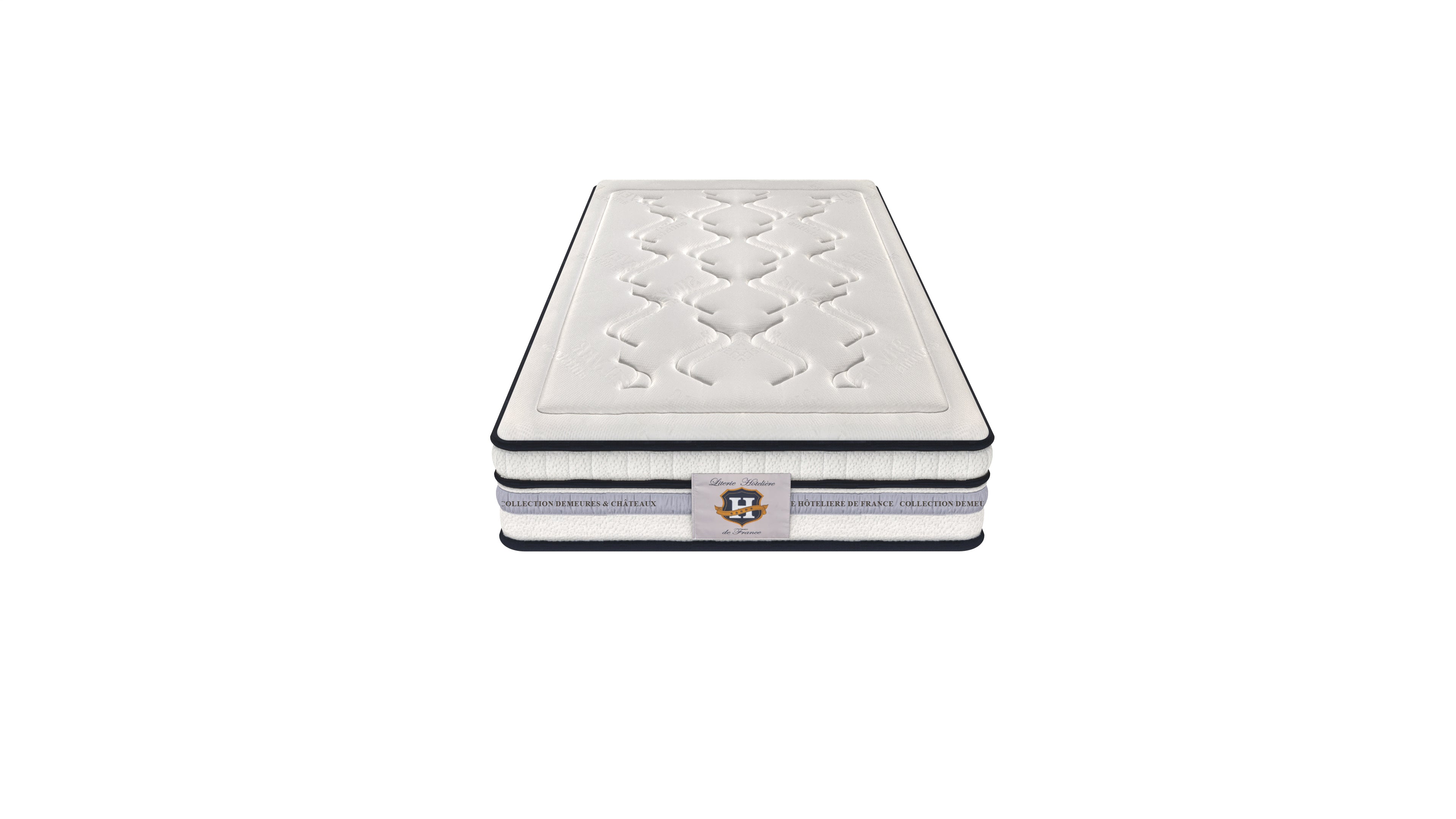 Chambourcy - Mattress + Box Spring Set - White/Black
