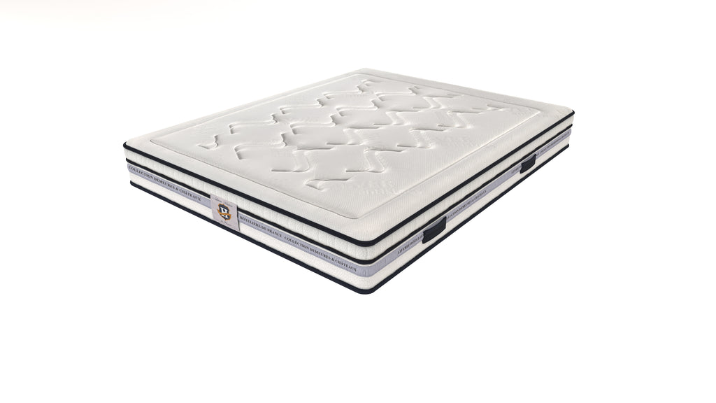 Chambourcy - Mattress + Box Spring Set - White/Black