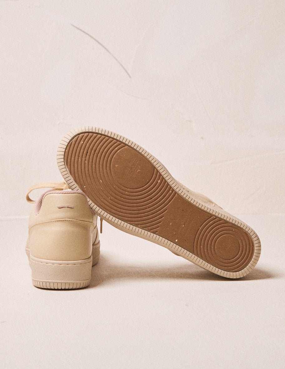 Maxence H Low Sneakers - Cream Leather
