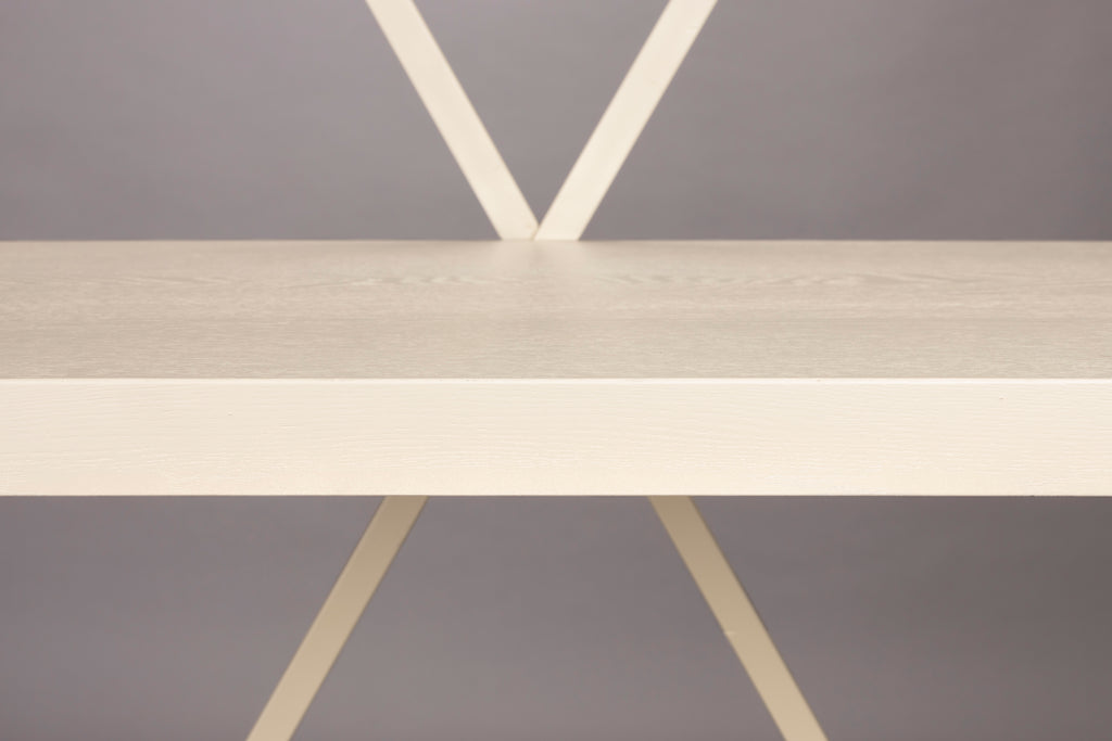 Iron Shelf Low - Shelf - Rubberwood - Beige