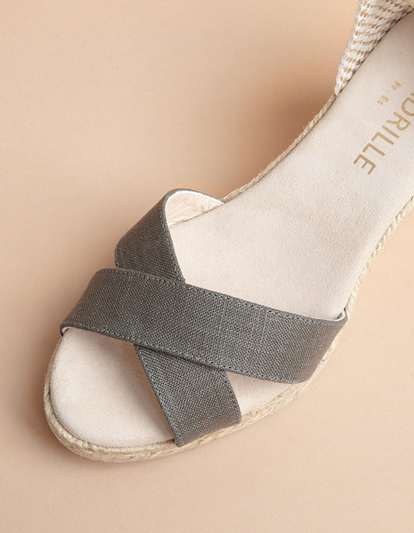 Espadrilles Minorque Ruban - Kaki - Femme