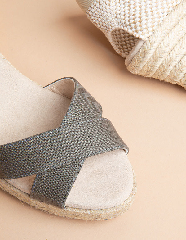 Espadrilles Minorque Ruban - Kaki - Femme