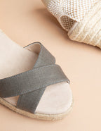 Espadrilles Minorque Ruban - Kaki - Femme