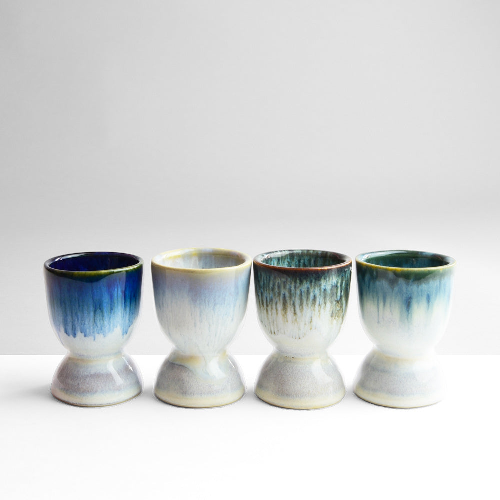 Set de 4 hueveros - Mix Azul