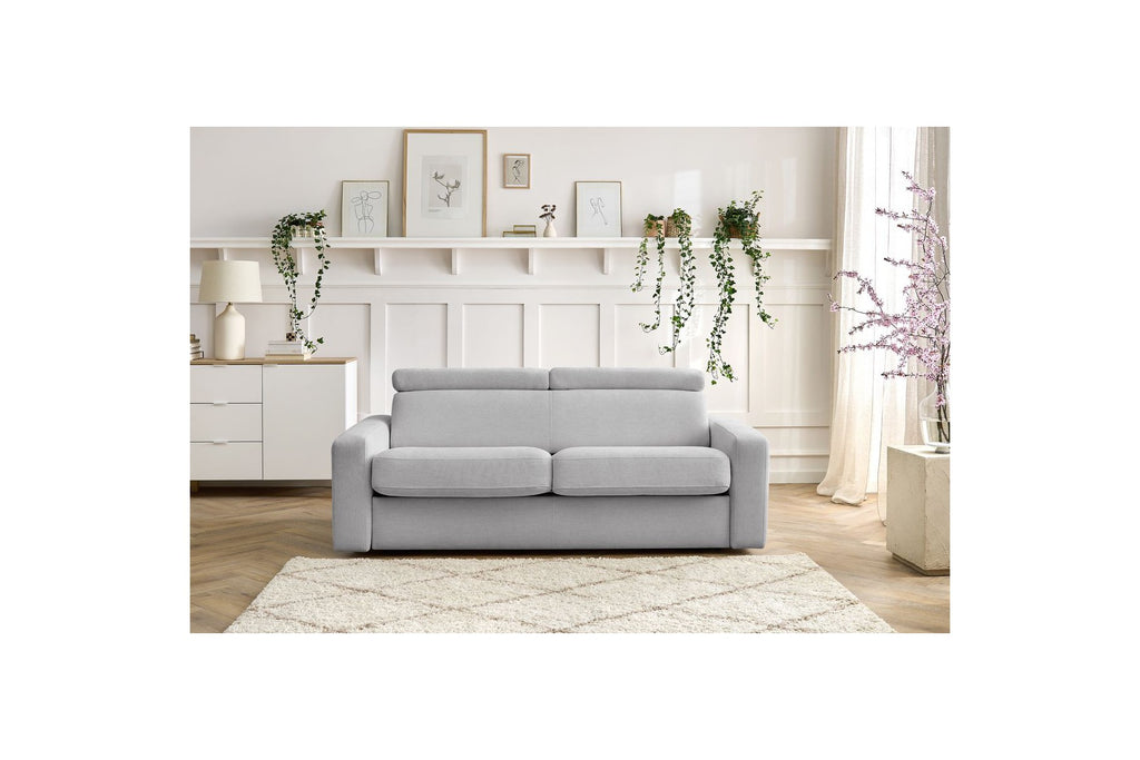 Monaco - Canapé Droit Convertible - 140X190 - Ouverture Express - Tissu Lisse
