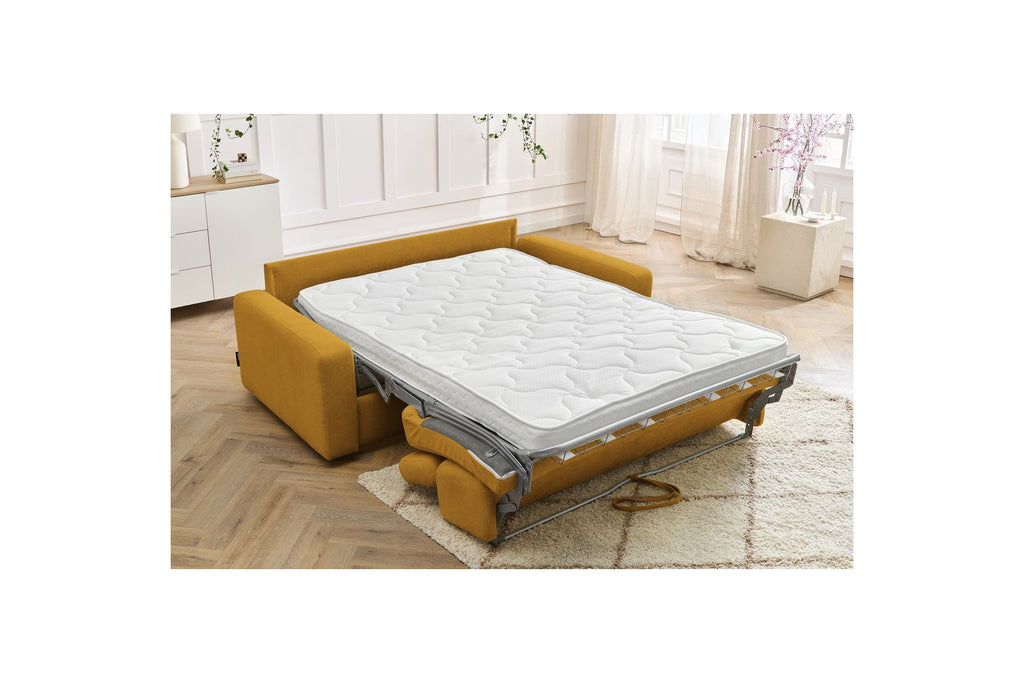Monaco - Canapé Droit Convertible - 140X190 - Ouverture Express - Tissu Lisse