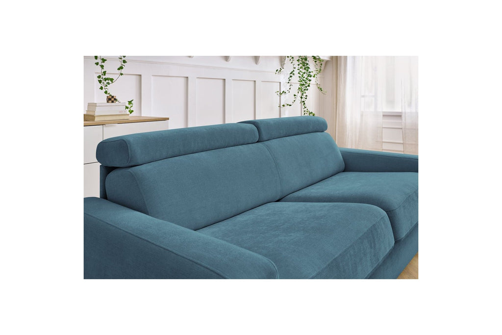 Monaco - Canapé Droit Convertible - 140X190 - Ouverture Express - Tissu Lisse