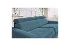 Monaco - Canapé Droit Convertible - 140X190 - Ouverture Express - Tissu Lisse