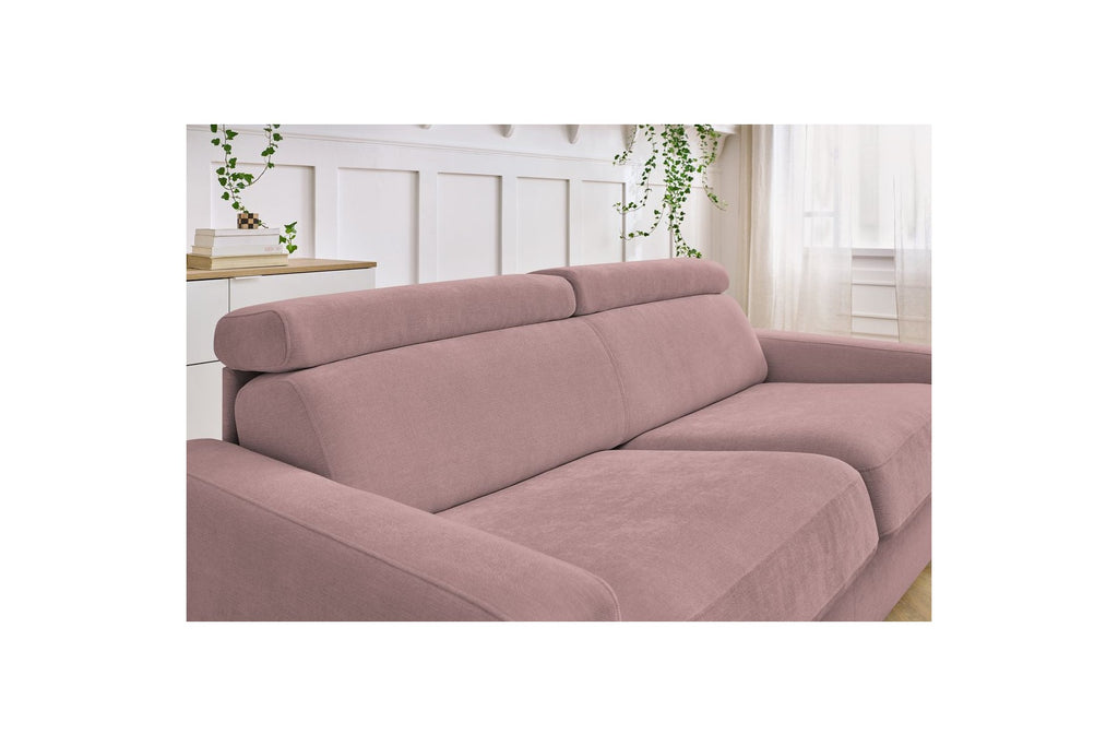 Monaco - Canapé Droit Convertible - 140X190 - Ouverture Express - Tissu Lisse