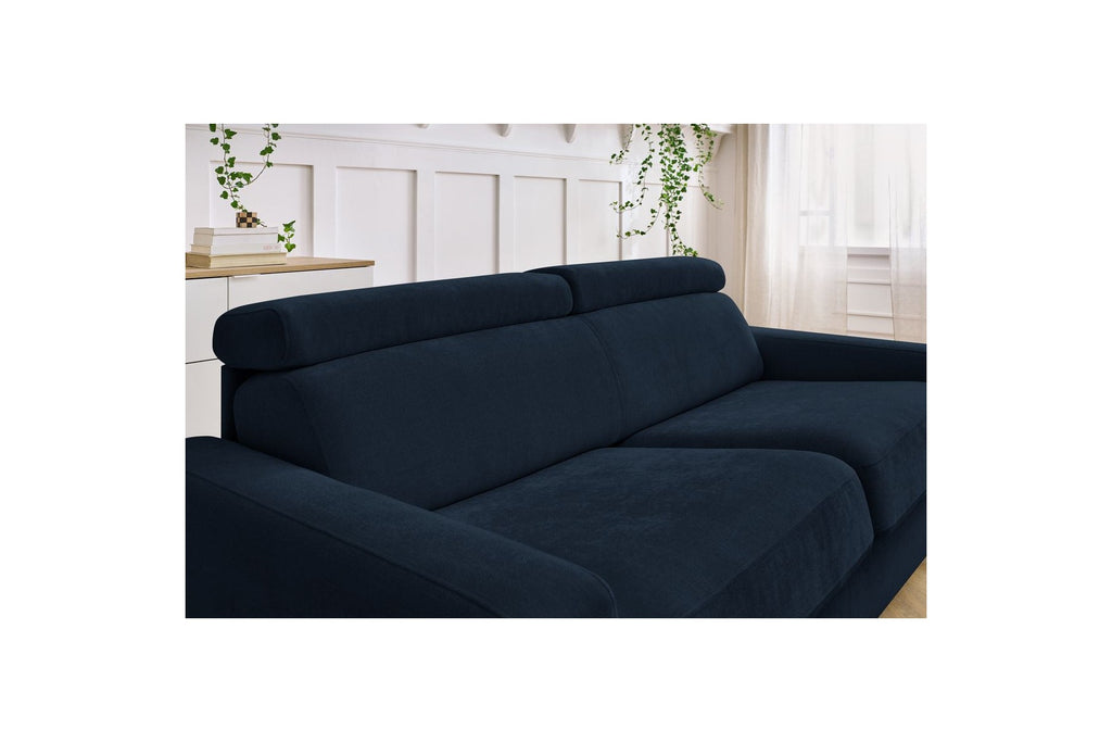 Monaco - Canapé Droit Convertible - 140X190 - Ouverture Express - Tissu Lisse