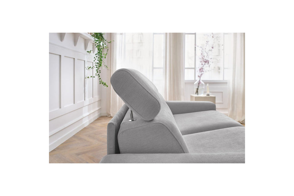 Monaco - Canapé Droit Convertible - 140X190 - Ouverture Express - Tissu Lisse