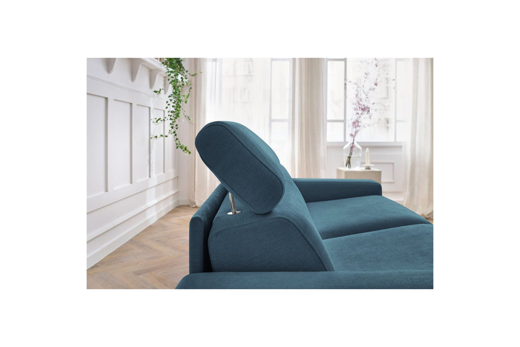 Monaco - Canapé Droit Convertible - 140X190 - Ouverture Express - Tissu Lisse