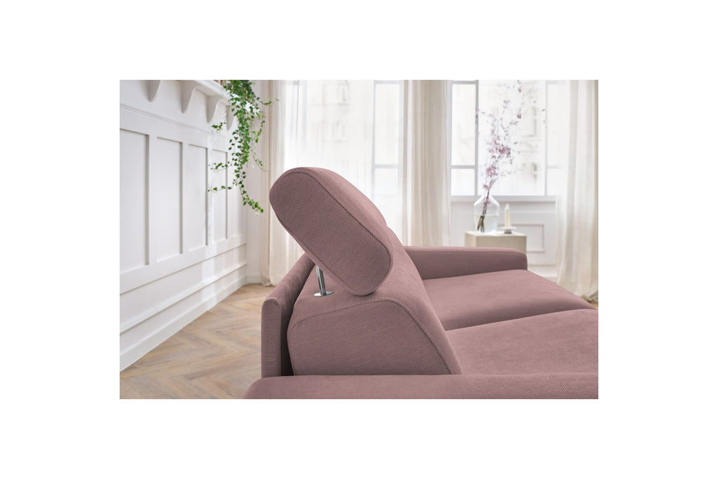Monaco - Canapé Droit Convertible - 140X190 - Ouverture Express - Tissu Lisse