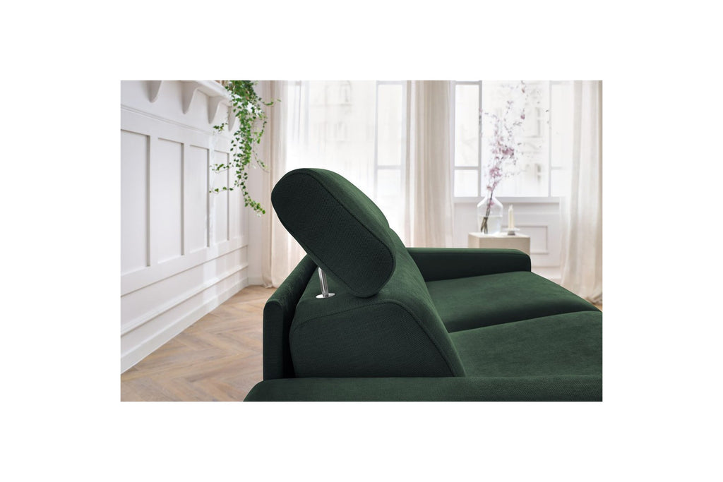 Monaco - Canapé Droit Convertible - 140X190 - Ouverture Express - Tissu Lisse