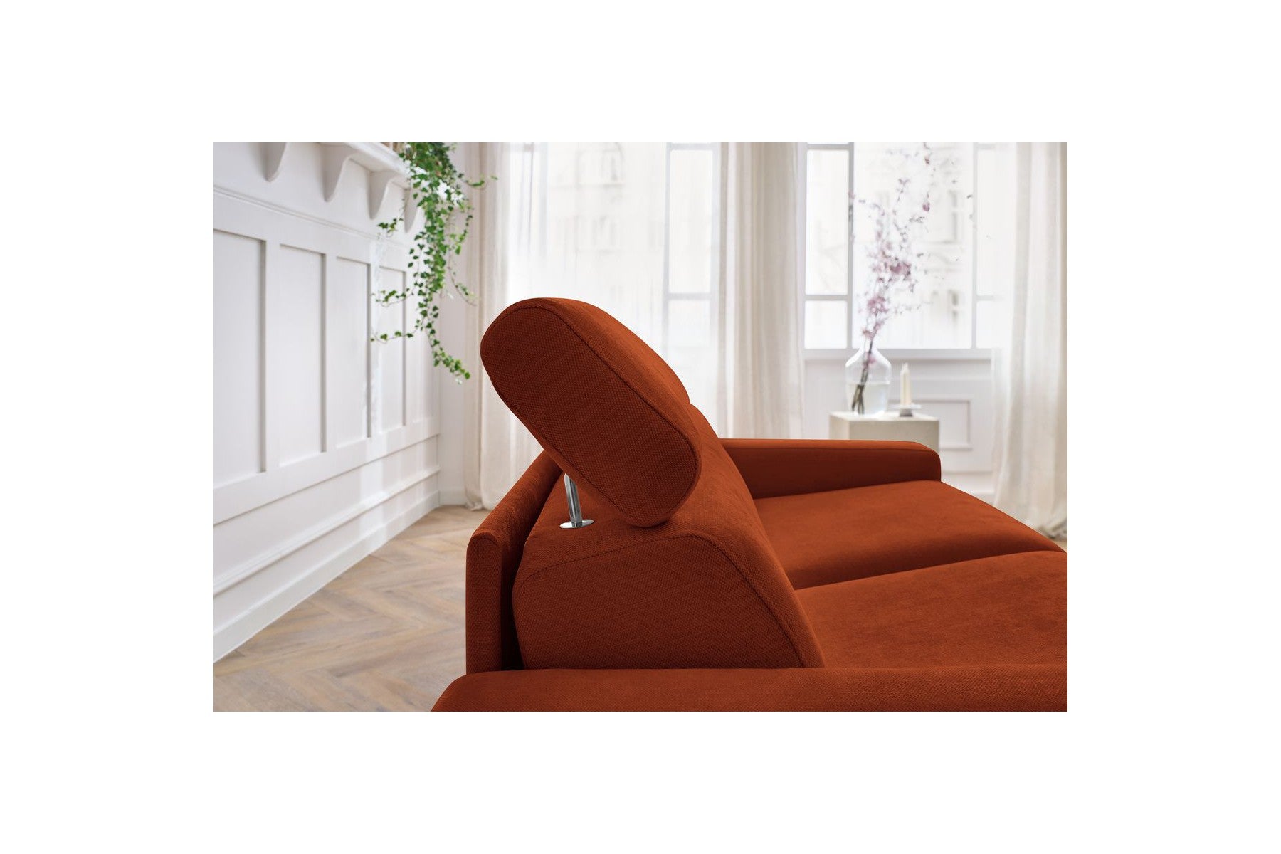 Monaco - Canapé Droit Convertible - 140X190 - Ouverture Express - Tissu Lisse