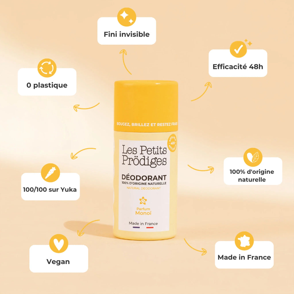 Solid deodorant effective 48h monoï zero white trace