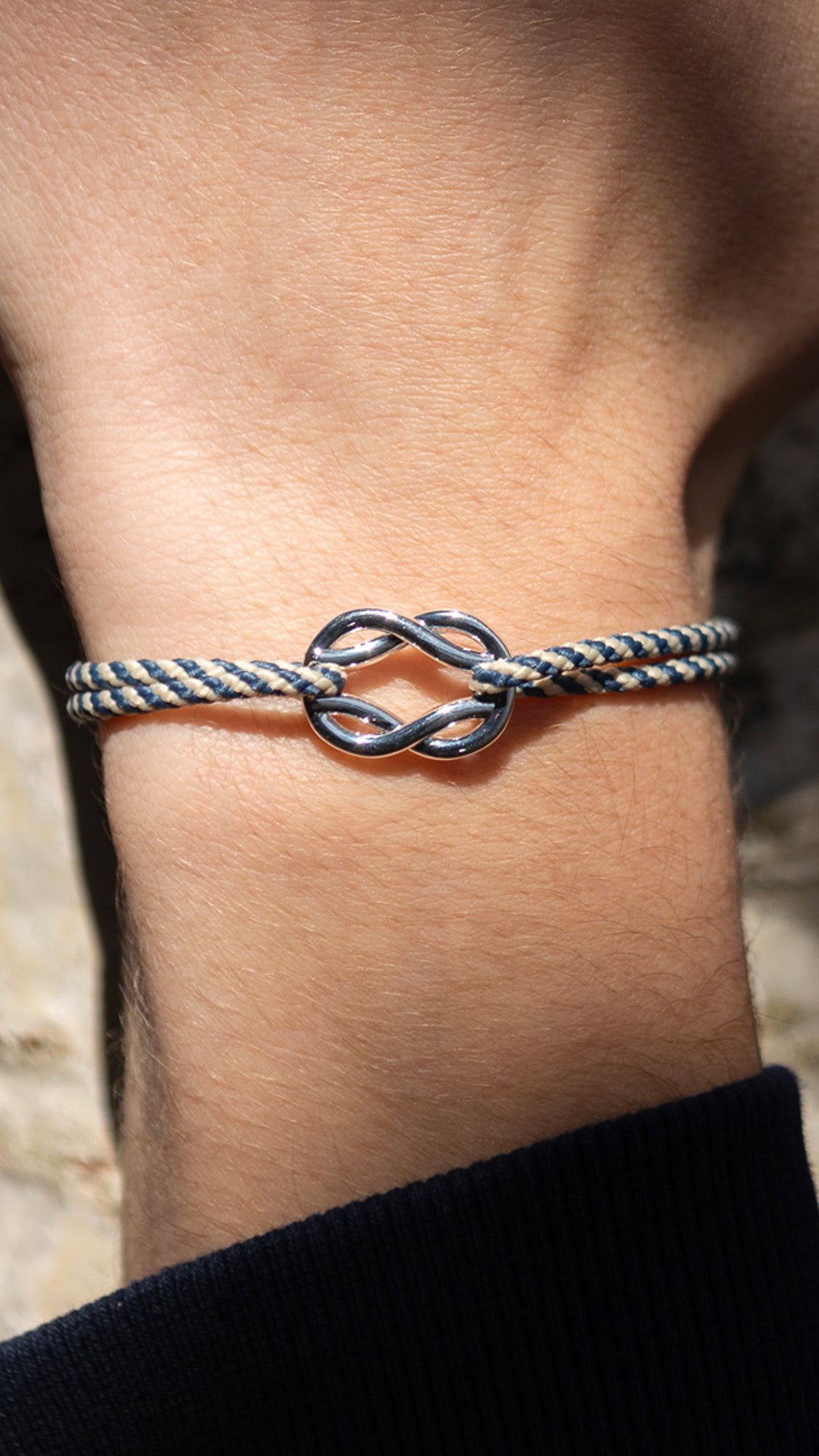 Bracelet Balancine - Bleu Marine & Blanc