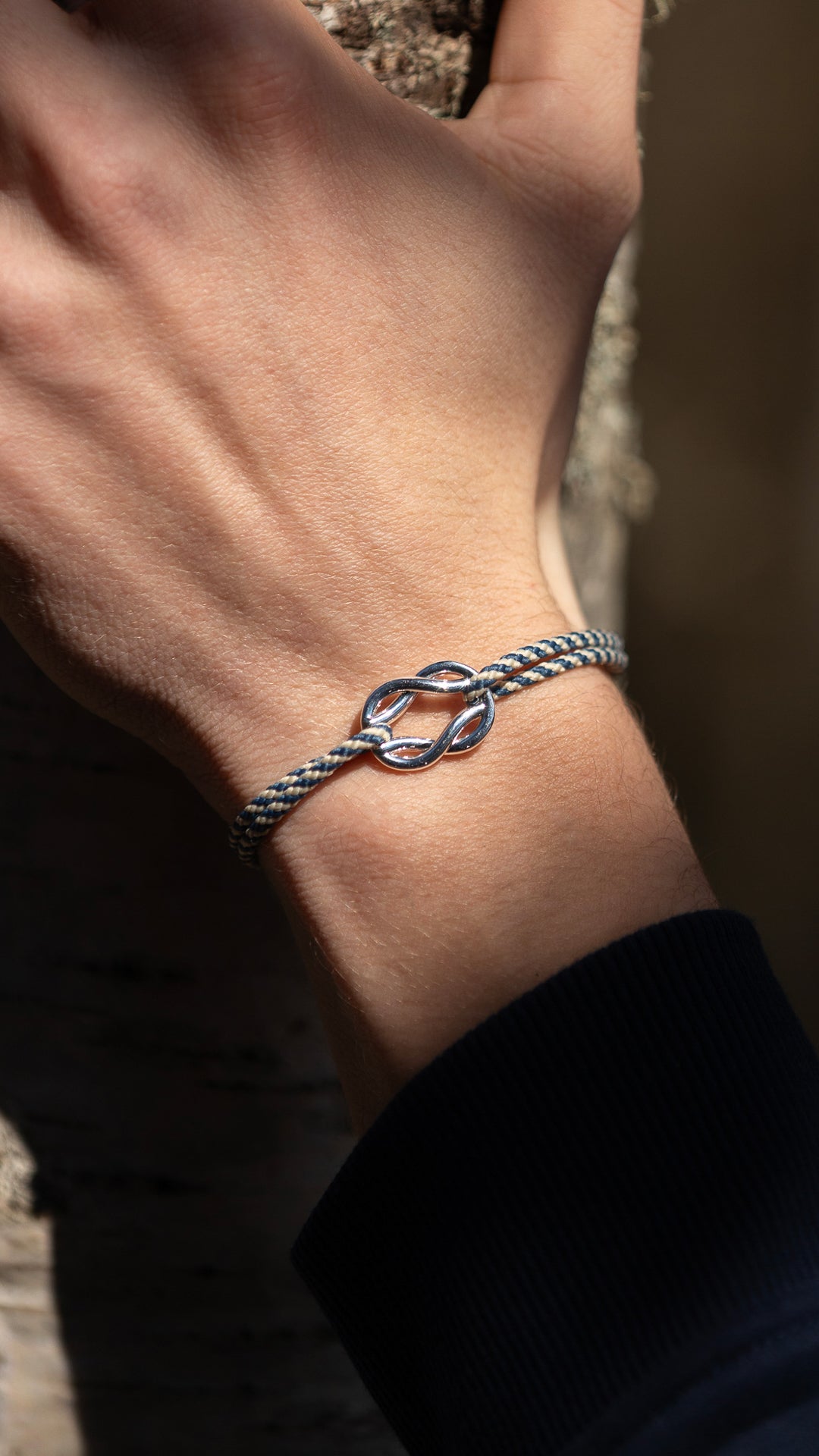 Bracelet Balancine - Bleu Marine & Blanc